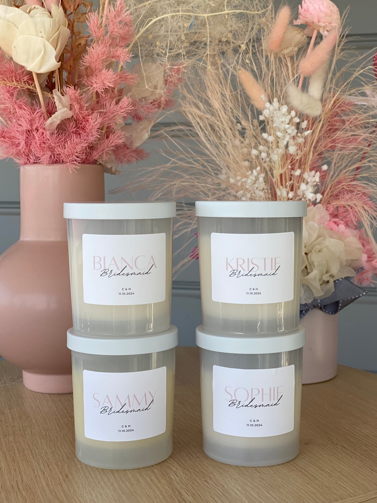 Bridesmaid proposal candles