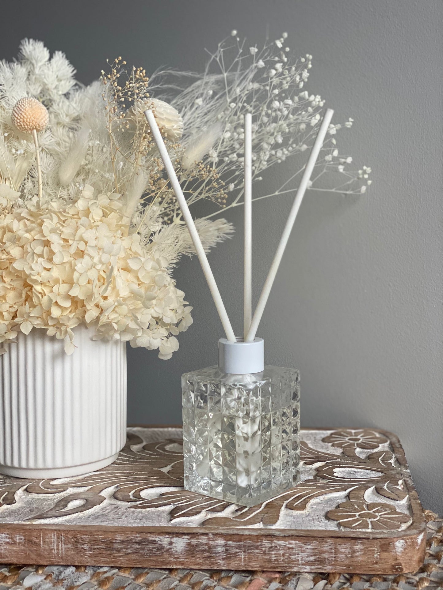 Our diffusers are the perfect way to add long lasting fragrance to any room. They are handmade in Sydney and will last between 8-10 months.
